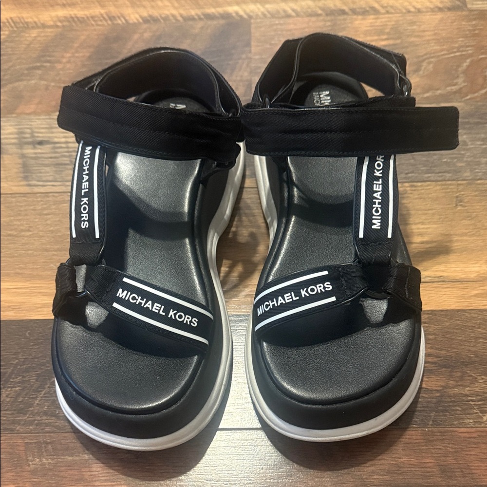 Michael Kors Black and White Sandals
